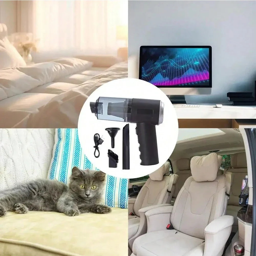 Car Wireless Handheld Vacuum Cleaner Dual Use for Small Home and Car 120W 6000PA High Power Powerful Rechargeable Vacuum Cleaner
