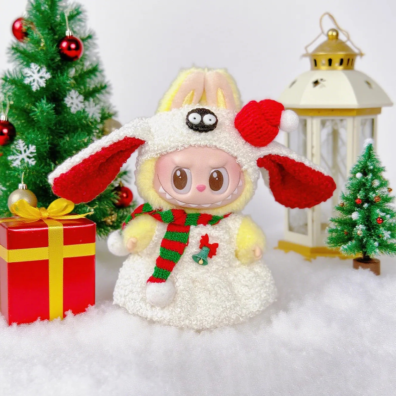 17cm Cute Mini Plush Doll'S Clothes Outfit Accessories For Korea Kpop Exo Labubu Idol Dolls Christmas Knitted Sweater Kid Gift