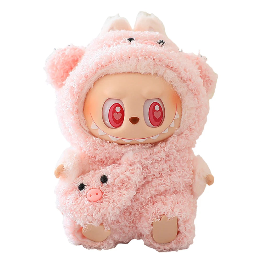 17cm Mini Plush Doll'S Clothes Outfit Accessories For Korea Kpop Exo Labubu I II Idol Dolls sit party overalls Clothing Gift