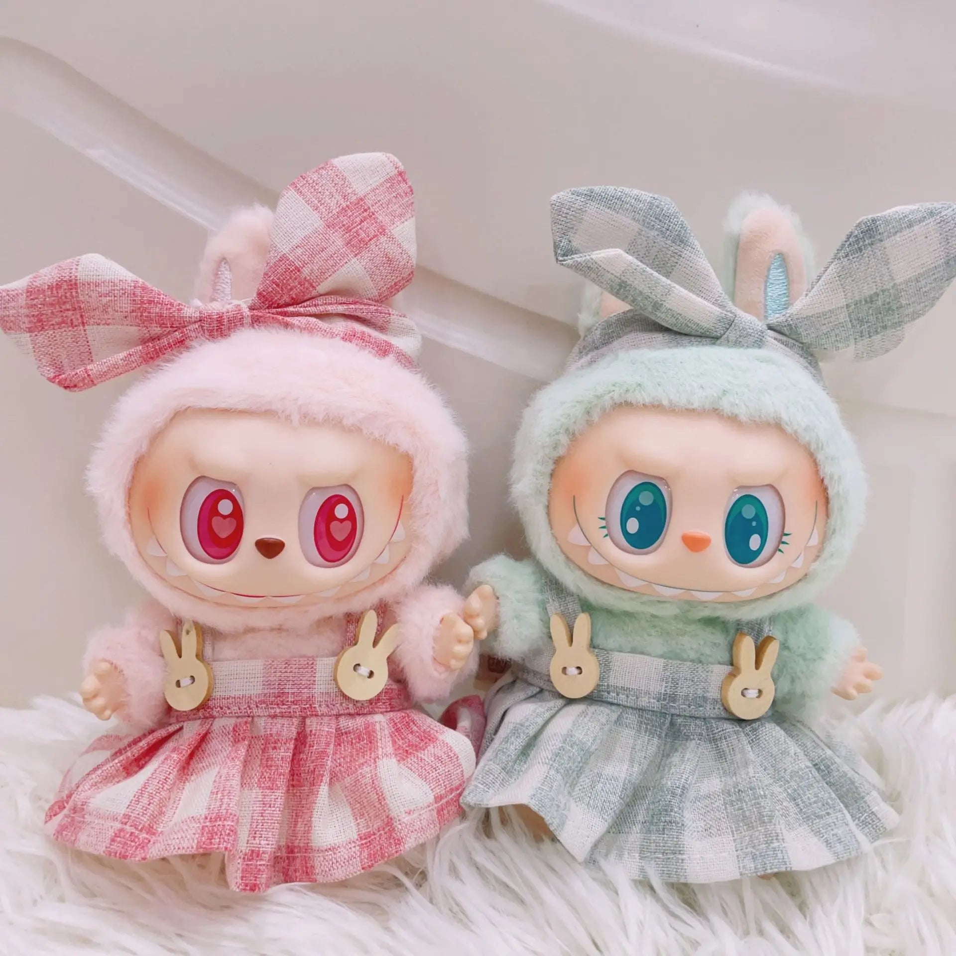 17cm Cute Mini Plush Doll'S Clothes Outfit Accessories For Korea Kpop Exo Labubu Idol Dolls Skirt Hat Clothing DIY Kids Gift