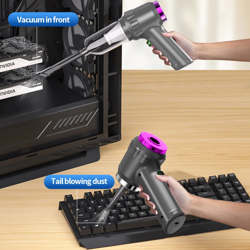 Portable Wireless Car Vacuum Cleaner Rechargeable Handheld Brushless Dust Blower High Power Cleaning Tool for Household Gap Cars