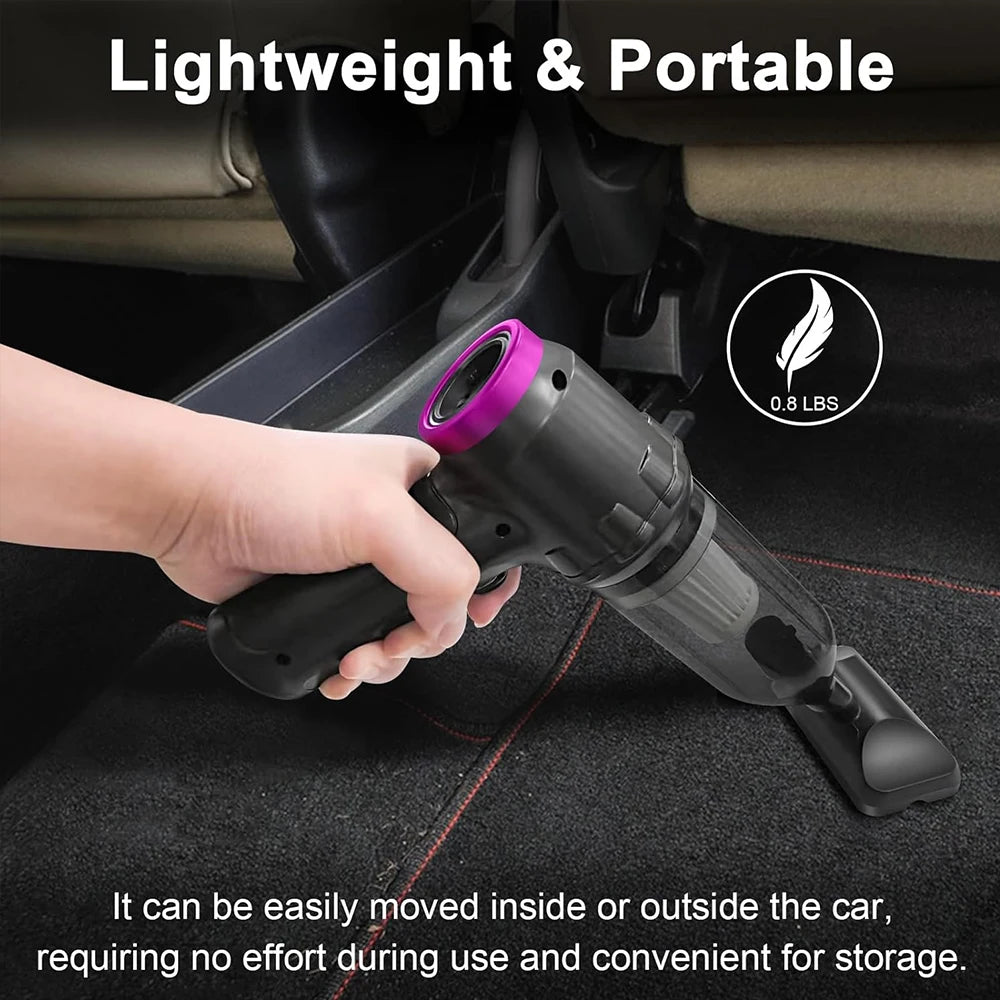 Portable Wireless Car Vacuum Cleaner Rechargeable Handheld Brushless Dust Blower High Power Cleaning Tool for Household Gap Cars