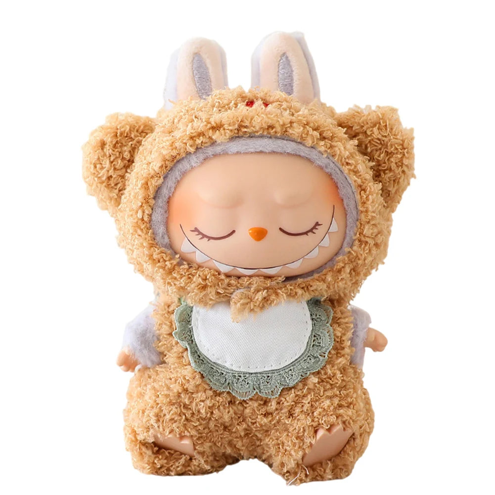 17cm Mini Plush Doll'S Clothes Outfit Accessories For Korea Kpop Exo Labubu I II Idol Dolls sit party overalls Clothing Gift