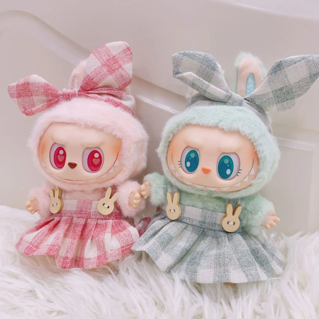 17cm Cute Mini Plush Doll'S Clothes Outfit Accessories For Korea Kpop Exo Labubu Idol Dolls Skirt Hat Clothing DIY Kids Gift
