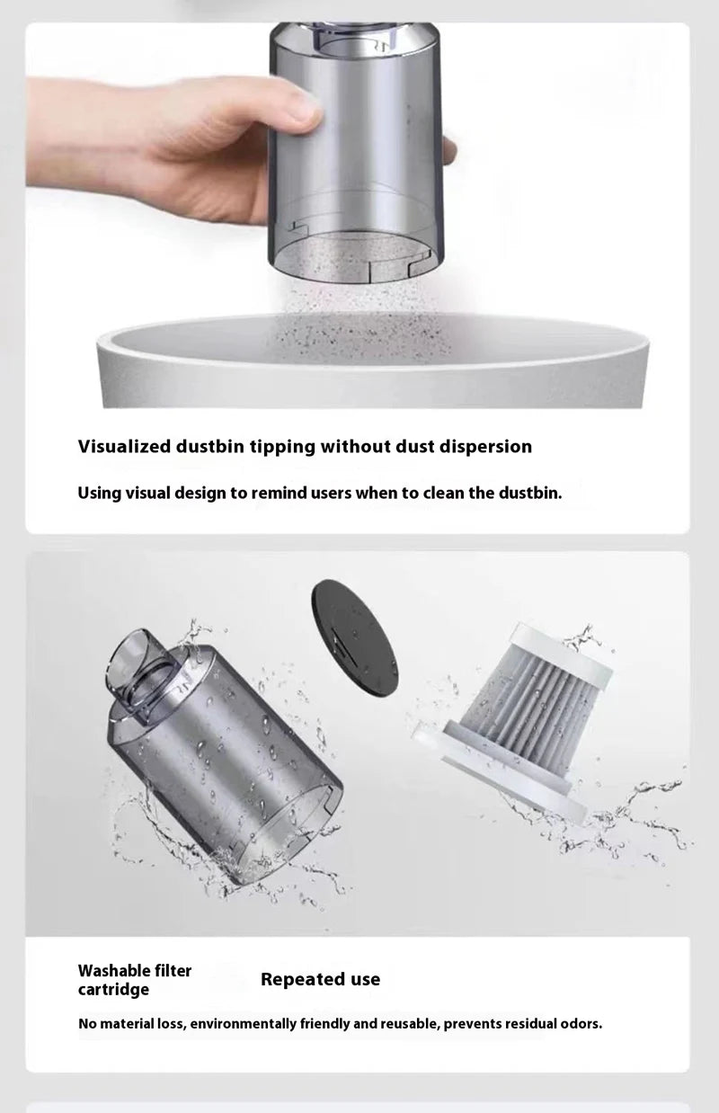 Car Vacuum Cleaner Wireless Multi-Functional Handheld Portable Car Vacuum Cleaner Rechargeable High Power Mop cleaner Cedar mop