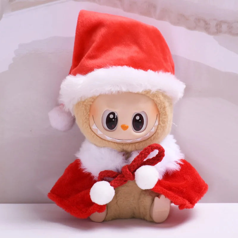 17cm Cute Mini Plush Doll'S Clothes Outfit Accessories For Korea Kpop Exo Labubu Idol Dolls Christmas Knitted Sweater Kid Gift