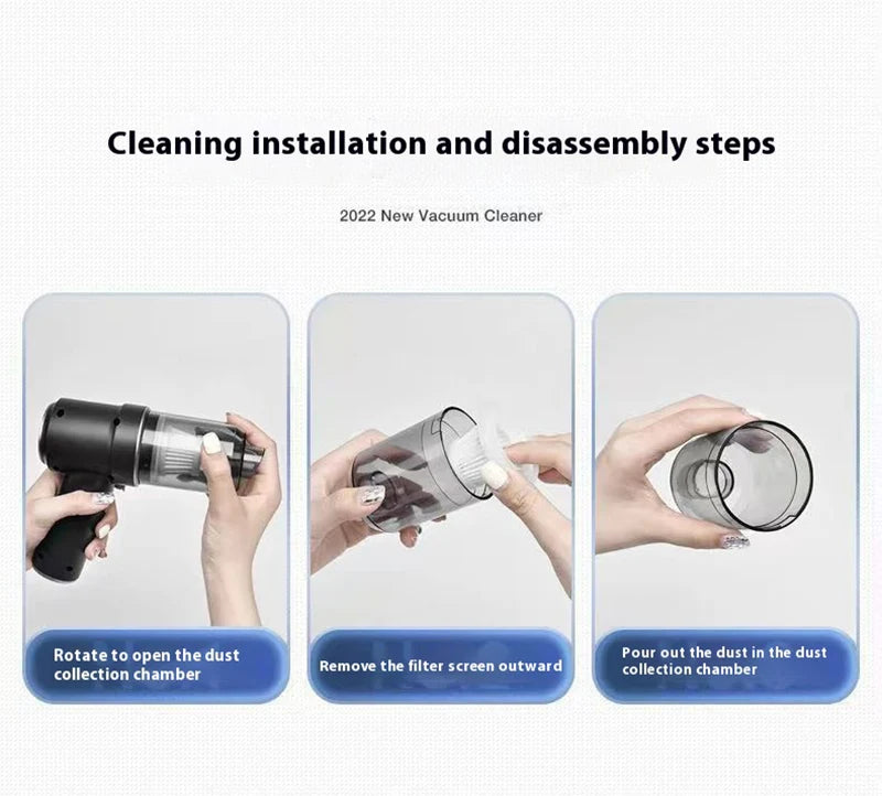 Car Vacuum Cleaner Wireless Multi-Functional Handheld Portable Car Vacuum Cleaner Rechargeable High Power Mop cleaner Cedar mop