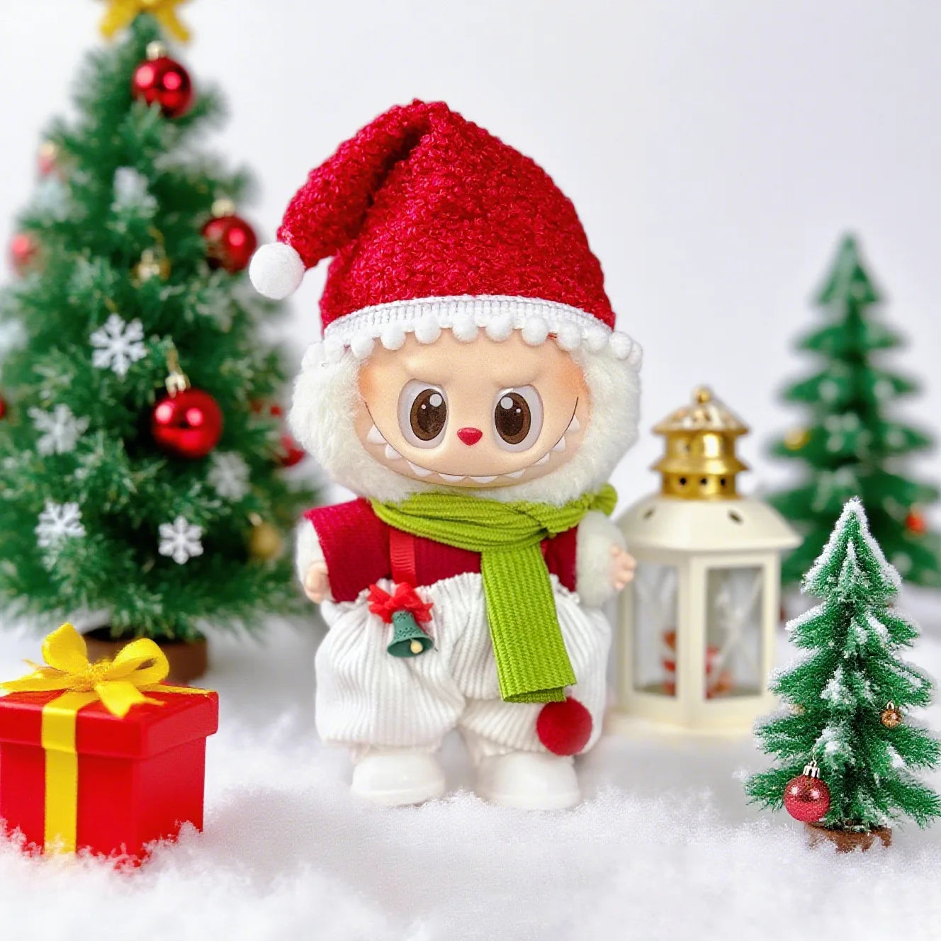 17cm Cute Mini Plush Doll'S Clothes Outfit Accessories For Korea Kpop Exo Labubu Idol Dolls Christmas Knitted Sweater Kid Gift
