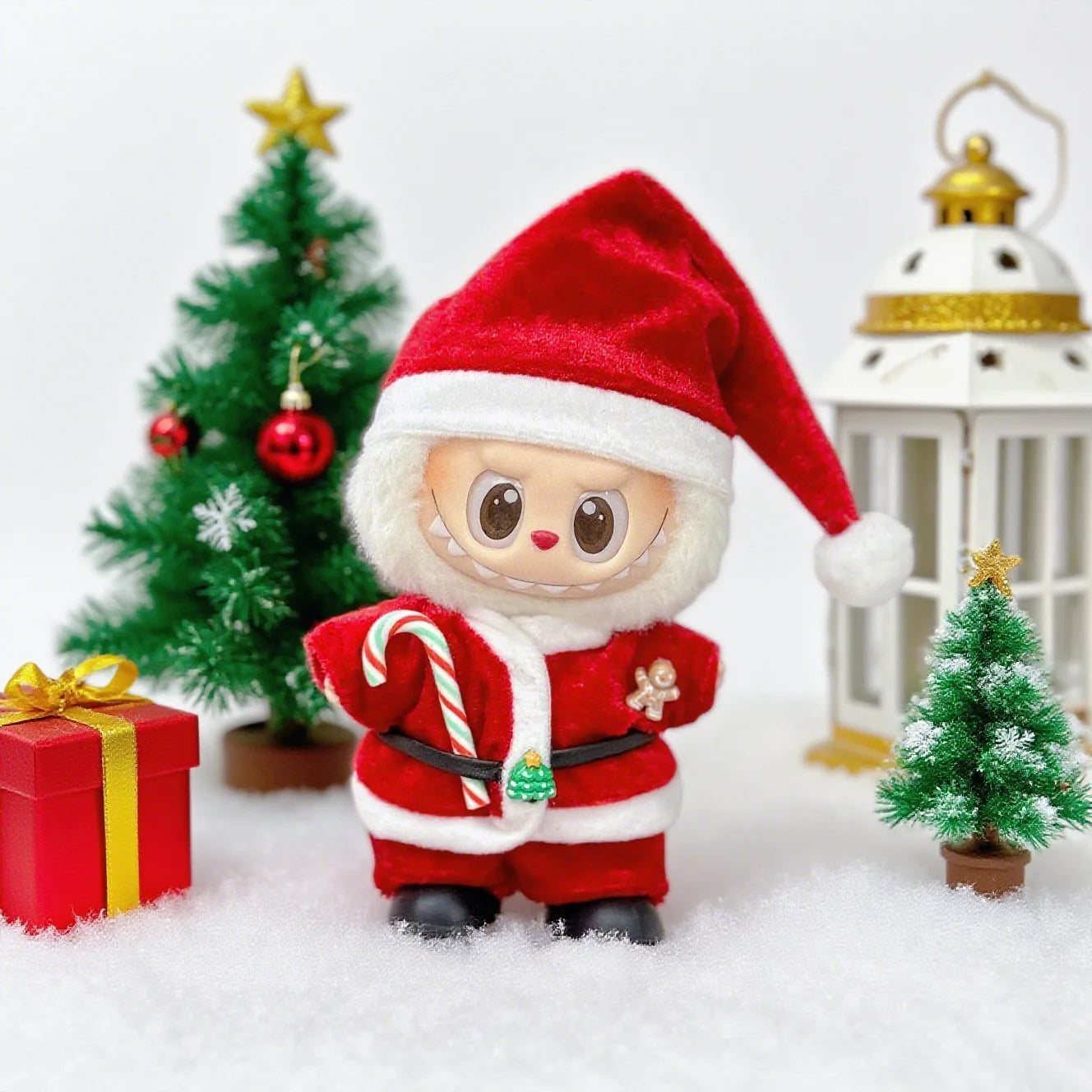 17cm Cute Mini Plush Doll'S Clothes Outfit Accessories For Korea Kpop Exo Labubu Idol Dolls Christmas Knitted Sweater Kid Gift