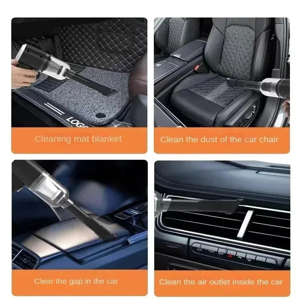 Car Wireless Handheld Vacuum Cleaner Dual Use for Small Home and Car 120W 6000PA High Power Powerful Rechargeable Vacuum Cleaner