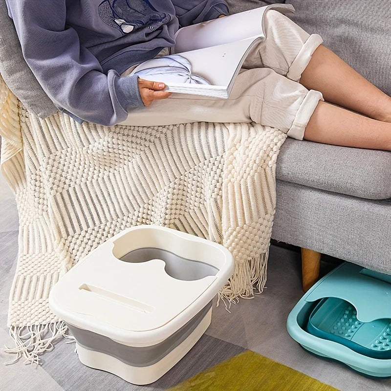 Foldable Footbath Massage Bucket Soaking Bucket Folding Basin Spa Foot Bath Bucket Household Sauna Bathtub Pedicure Bath Bathtub