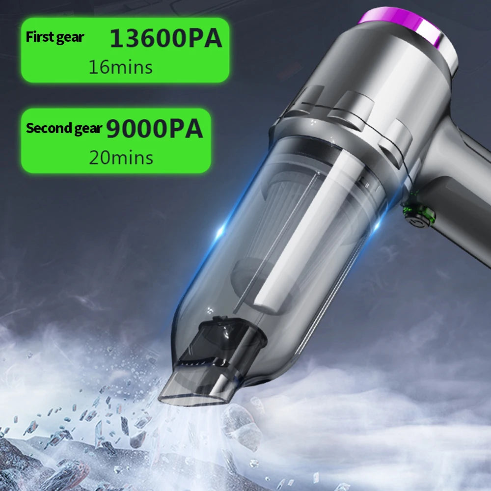 Portable Wireless Car Vacuum Cleaner Rechargeable Handheld Brushless Dust Blower High Power Cleaning Tool for Household Gap Cars