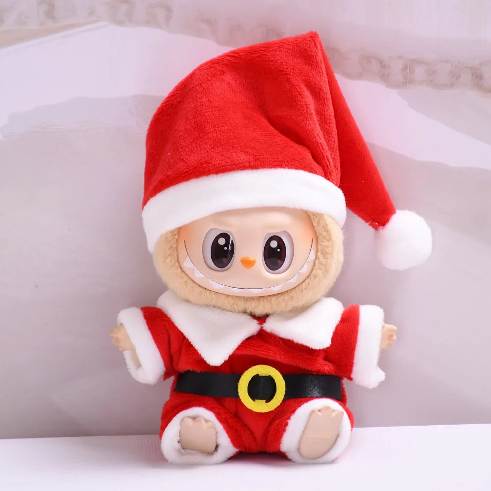 17cm Cute Mini Plush Doll'S Clothes Outfit Accessories For Korea Kpop Exo Labubu Idol Dolls Christmas Knitted Sweater Kid Gift