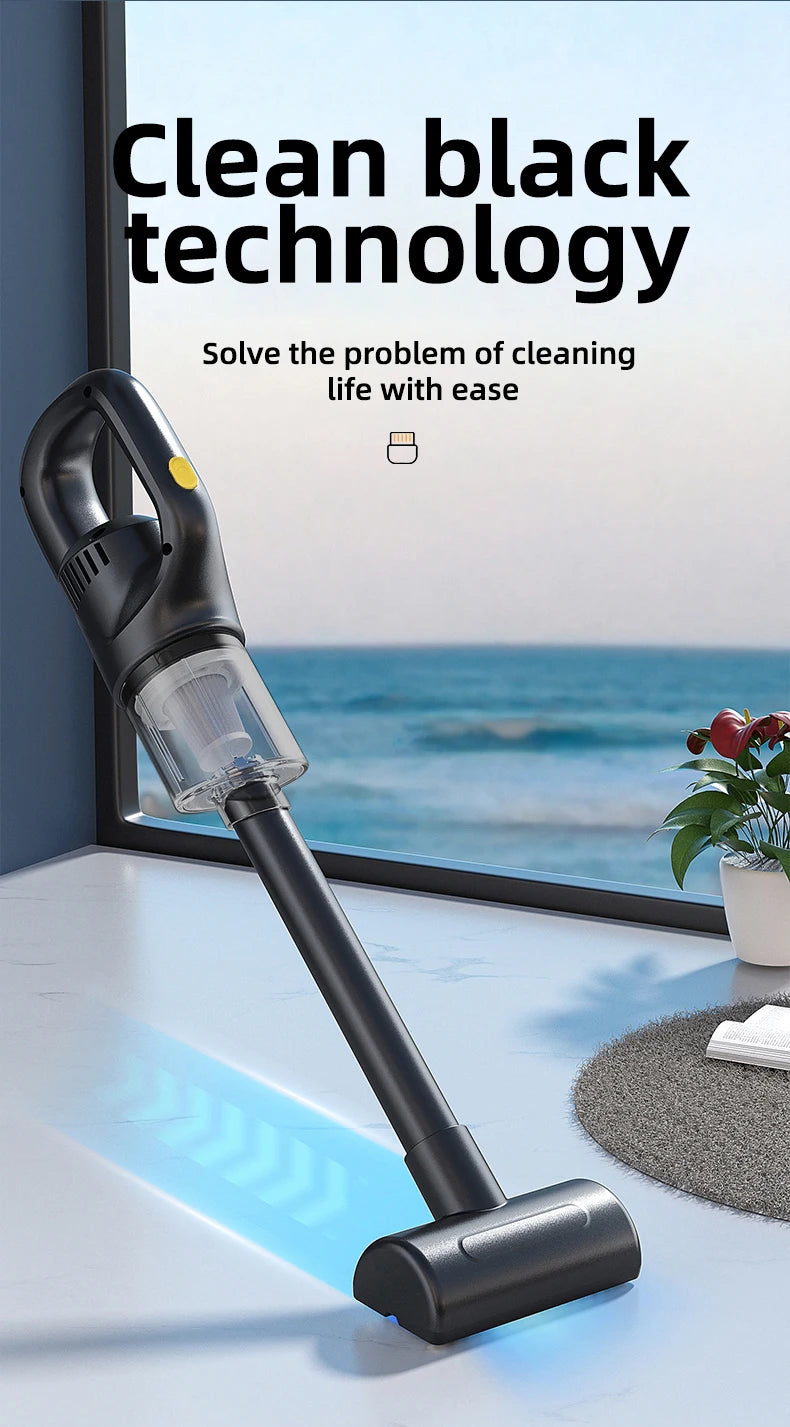 Portable Wireless Car Vacuum Cleaner Chargeable 120W High Power Vacuum Cleaner for Home and Car Dual Use Mini Cleaning Machine