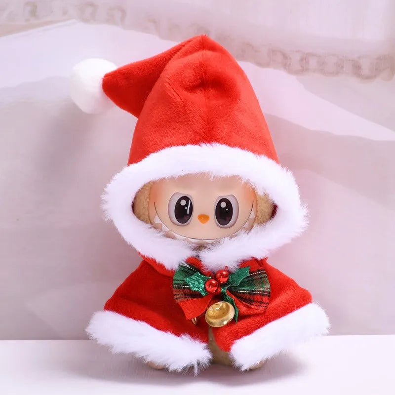17cm Cute Mini Plush Doll'S Clothes Outfit Accessories For Korea Kpop Exo Labubu Idol Dolls Christmas Knitted Sweater Kid Gift
